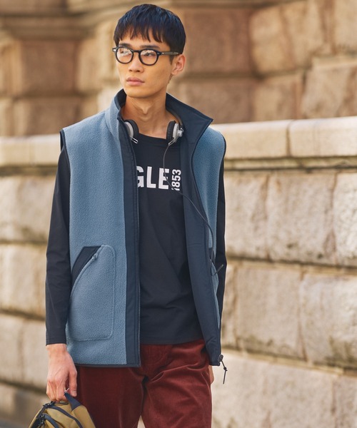 AIGLE(エーグル)の「UVカット ロングスリーブロゴTシャツ RP(Tシャツ/カットソー・メンズ・ダークネイビー/ホワイト/ブラック・L/S/M)」の9枚目の写真