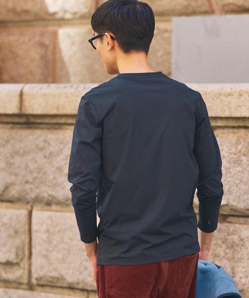 AIGLE(エーグル)の「UVカット ロングスリーブロゴTシャツ RP(Tシャツ/カットソー・メンズ・ダークネイビー/ホワイト/ブラック・L/S/M)」の10枚目の写真