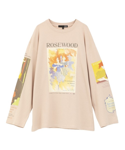 Sugar spoon(シュガースプーン)の「・SUGAR SPOON アートptロンTEE(Tシャツ/カットソー・レディース・オフホワイト/ブラック/ライトピンク・FREE)」の12枚目の写真