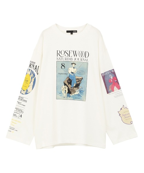 Sugar spoon(シュガースプーン)の「・SUGAR SPOON アートptロンTEE(Tシャツ/カットソー・レディース・オフホワイト/ブラック/ライトピンク・FREE)」の13枚目の写真