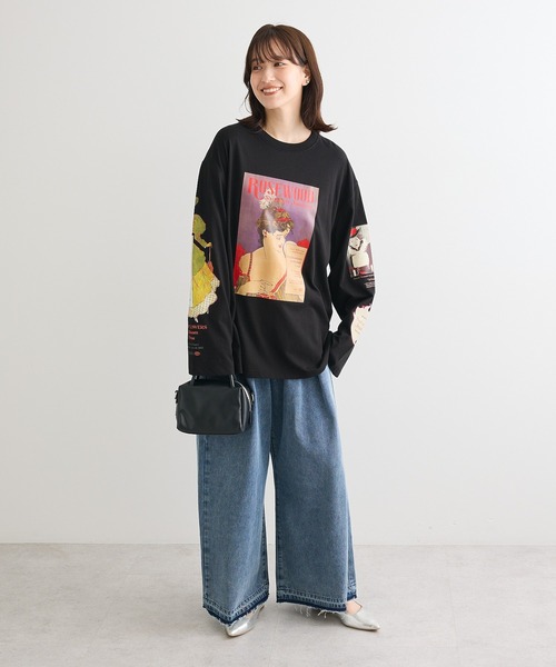 Sugar spoon(シュガースプーン)の「・SUGAR SPOON アートptロンTEE(Tシャツ/カットソー・レディース・オフホワイト/ブラック/ライトピンク・FREE)」の15枚目の写真