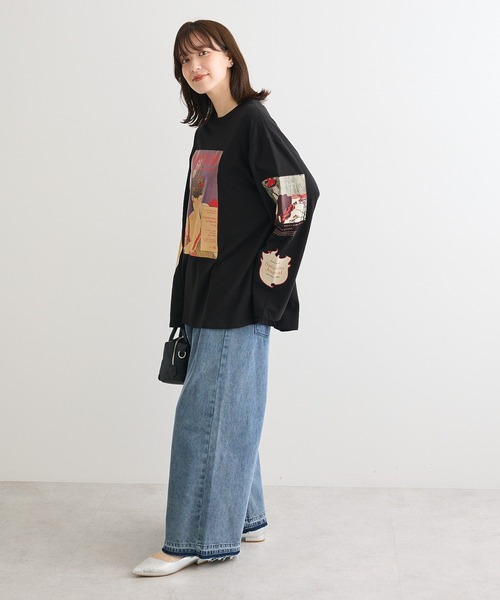 Sugar spoon(シュガースプーン)の「・SUGAR SPOON アートptロンTEE(Tシャツ/カットソー・レディース・オフホワイト/ブラック/ライトピンク・FREE)」の16枚目の写真