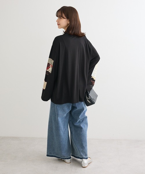 Sugar spoon(シュガースプーン)の「・SUGAR SPOON アートptロンTEE(Tシャツ/カットソー・レディース・オフホワイト/ブラック/ライトピンク・FREE)」の18枚目の写真