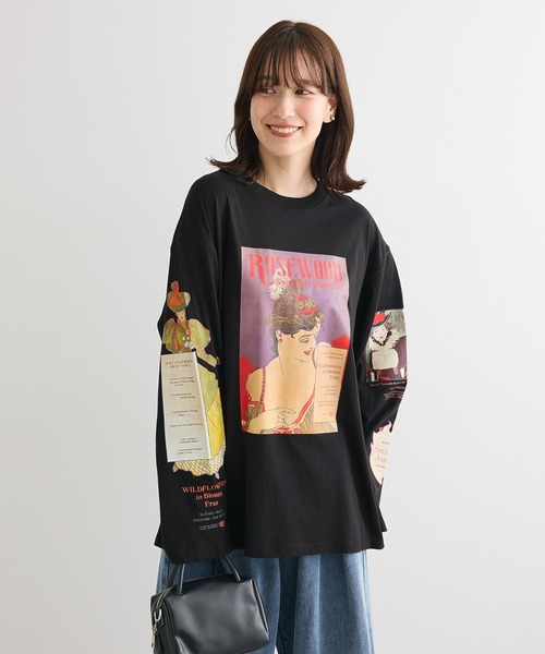 Sugar spoon(シュガースプーン)の「・SUGAR SPOON アートptロンTEE(Tシャツ/カットソー・レディース・オフホワイト/ブラック/ライトピンク・FREE)」の19枚目の写真