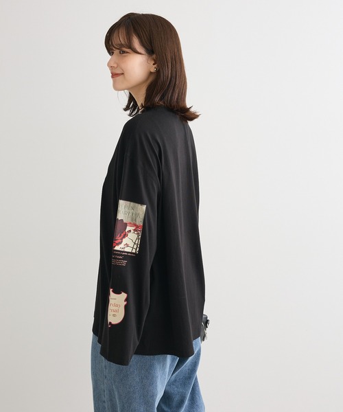 Sugar spoon(シュガースプーン)の「・SUGAR SPOON アートptロンTEE(Tシャツ/カットソー・レディース・オフホワイト/ブラック/ライトピンク・FREE)」の21枚目の写真