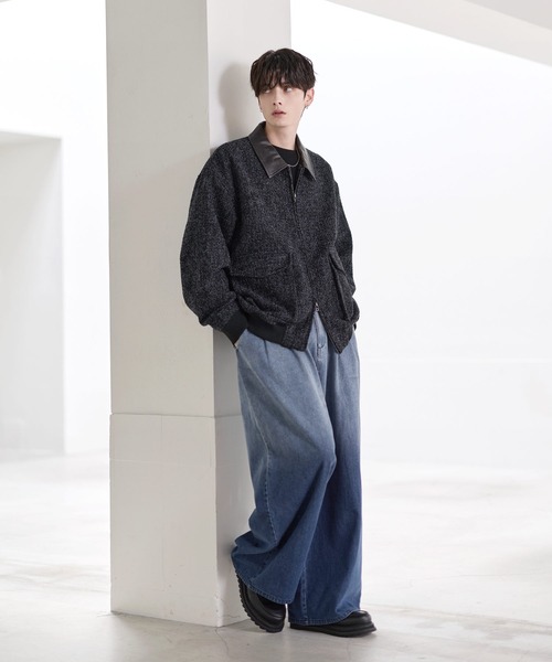 出品1/20迄　最終お値下げ☆アイボリー ウールジャケット USED 90年代 USA製 IBEX 【アイベックス】 ウールジャケット 茶グレー