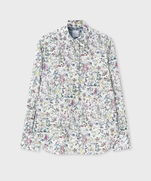 Paul Smith（ポールスミス）の「ウィメンズ リバティプリント 長袖シャツ / 255009 SH169（シャツ/ブラウス・レディース・ホワイト/ライトブルー・40/38/42）」の2枚目の写真