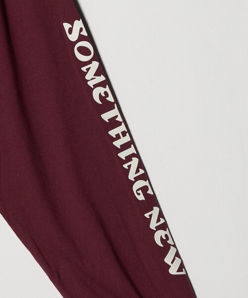6（ロク）の「＜6(ROKU)＞SOMEHTING NEW ロングスリーブTシャツ（Tシャツ/カットソー・レディース・ホワイト/ワイン・S/L）」の10枚目の写真