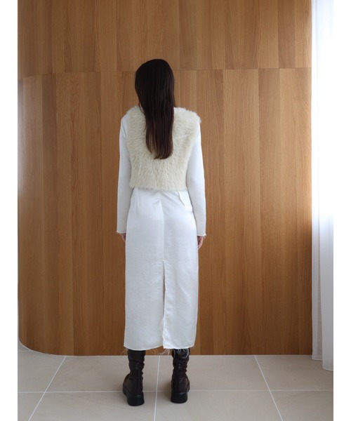celon(セロン)の「darted luster dress(ドレス・レディース・アイボリー・FREE)」の5枚目の写真
