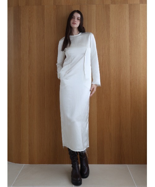 celon(セロン)の「darted luster dress(ドレス・レディース・アイボリー・FREE)」の3枚目の写真