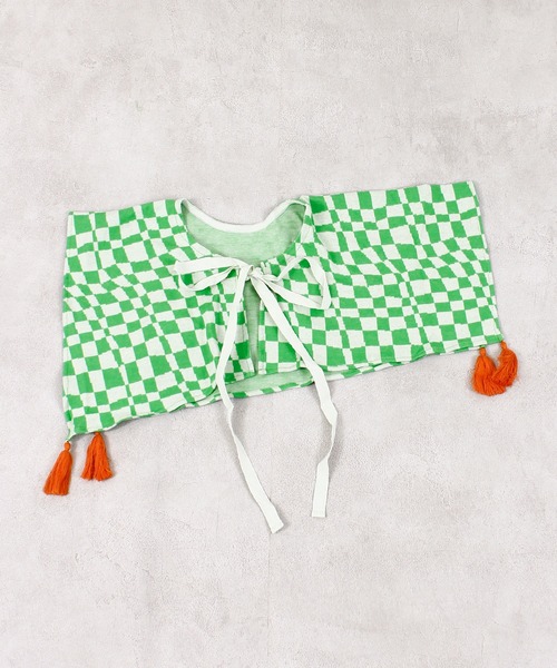 MARKEY'S（マーキーズ）の「総柄ジャガードカラー（付け襟・キッズ・ブルー系その他/イエロー系その他/ライトグリーン・FREE）」の2枚目の写真