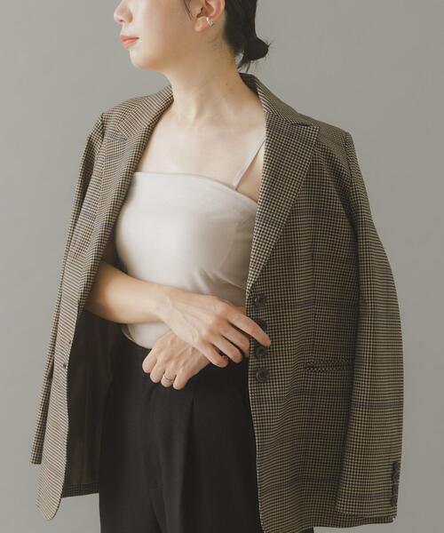 URBAN RESEARCH ROSSO WOMEN（アーバンリサーチ　ロッソ）の「kaene　ベアトップキャミソール（キャミソール・レディース・ブラック/ベージュ・FREE）」の2枚目の写真