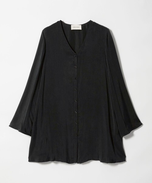 AEWEN MATOPH（イウエン マトフ）の「＜AEWEN MATOPH＞フレアVネックシャツワンピース（ワンピース・レディース・ホワイト/ブラック・FREE）」の15枚目の写真