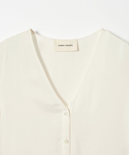AEWEN MATOPH（イウエン マトフ）の「＜AEWEN MATOPH＞フレアVネックシャツワンピース（ワンピース・レディース・ホワイト/ブラック・FREE）」の22枚目の写真