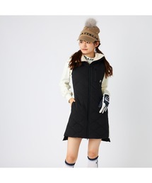 【フィラゴルフ】ドット ジップアップ 中綿 ゴルフ ワンピース M 黒×グレー FILA GOLF｜フィラゴルフ のワンピース/ドレス通販 - ZOZOTOWN