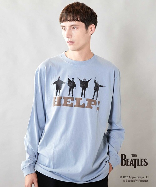 The Beatles(ザビートルズ)の「【THE BEATLES / ザ ビートルズ】コラボロンTee 3(Tシャツ/カットソー・メンズ・ブルー/ホワイト・M/L)」の2枚目の写真