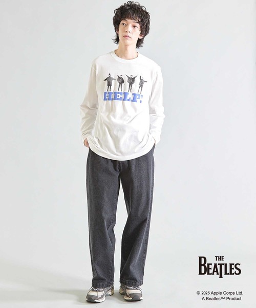 The Beatles(ザビートルズ)の「【THE BEATLES / ザ ビートルズ】コラボロンTee 3(Tシャツ/カットソー・メンズ・ブルー/ホワイト・M/L)」の5枚目の写真