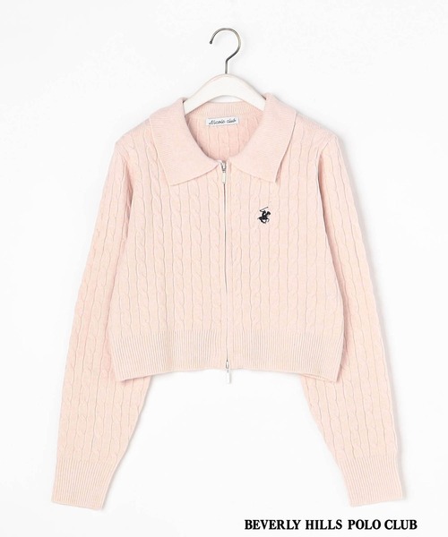 BEVERLY HILLS POLO CLUB(ビバリーヒルズポロクラブ)の「【BEVERLY HILLS POLO CLUB】ケーブル編みカーディガン(カーディガン/ボレロ・レディース・グリーン/ピンク/レッド/オフホワイト/ブラウン・FREE)」の18枚目の写真