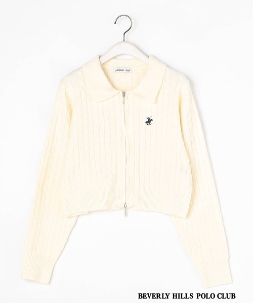 BEVERLY HILLS POLO CLUB(ビバリーヒルズポロクラブ)の「【BEVERLY HILLS POLO CLUB】ケーブル編みカーディガン(カーディガン/ボレロ・レディース・グリーン/ピンク/レッド/オフホワイト/ブラウン・FREE)」の17枚目の写真