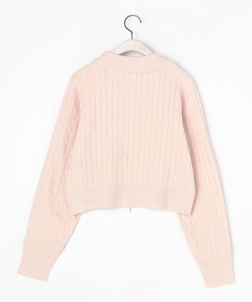 BEVERLY HILLS POLO CLUB(ビバリーヒルズポロクラブ)の「【BEVERLY HILLS POLO CLUB】ケーブル編みカーディガン(カーディガン/ボレロ・レディース・グリーン/ピンク/レッド/オフホワイト/ブラウン・FREE)」の15枚目の写真