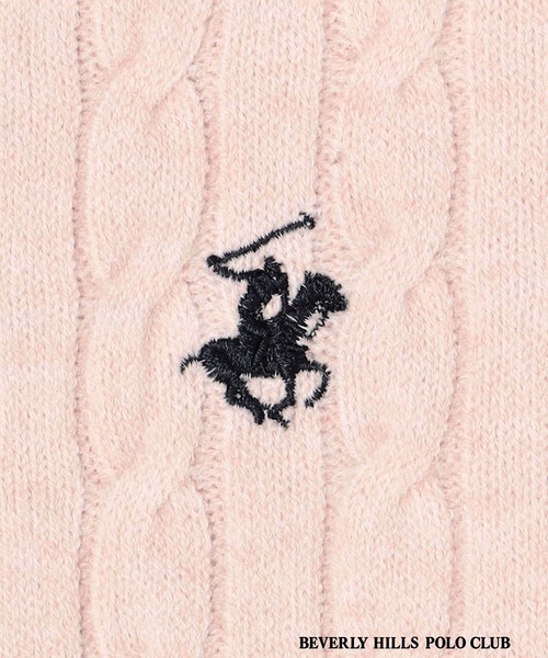 BEVERLY HILLS POLO CLUB(ビバリーヒルズポロクラブ)の「【BEVERLY HILLS POLO CLUB】ケーブル編みカーディガン(カーディガン/ボレロ・レディース・グリーン/ピンク/レッド/オフホワイト/ブラウン・FREE)」の9枚目の写真