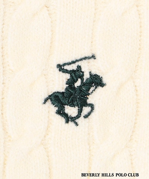 BEVERLY HILLS POLO CLUB(ビバリーヒルズポロクラブ)の「【BEVERLY HILLS POLO CLUB】ケーブル編みカーディガン(カーディガン/ボレロ・レディース・グリーン/ピンク/レッド/オフホワイト/ブラウン・FREE)」の8枚目の写真