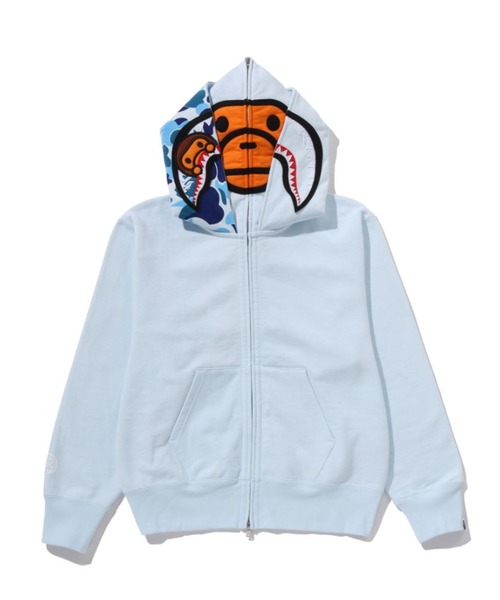 MILO SHARK FULL ZIP DOUBLE HOODIE（パーカー）｜A BATHING APE（ア