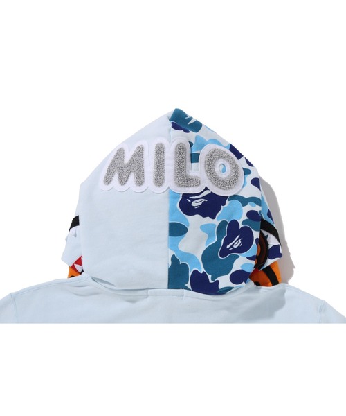 MILO SHARK FULL ZIP DOUBLE HOODIE（パーカー）｜A BATHING APE（ア