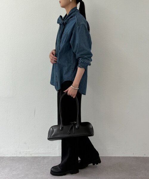 LOUNGEDRESS（ラウンジドレス）の「ニットスカート+パンツセット（その他パンツ・レディース・ブラック/ベージュ・MEDIUM/SMALL）」の4枚目の写真