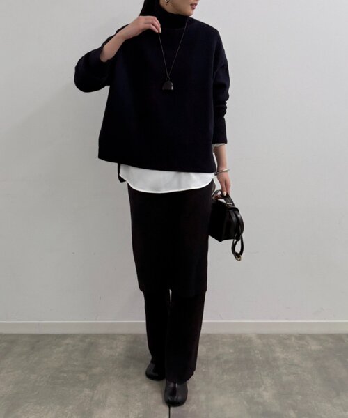 LOUNGEDRESS（ラウンジドレス）の「ニットスカート+パンツセット（その他パンツ・レディース・ブラック/ベージュ・MEDIUM/SMALL）」の12枚目の写真