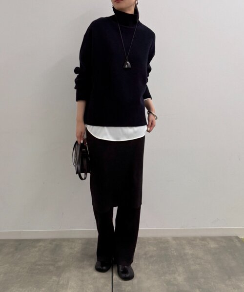 LOUNGEDRESS（ラウンジドレス）の「ニットスカート+パンツセット（その他パンツ・レディース・ブラック/ベージュ・MEDIUM/SMALL）」の13枚目の写真