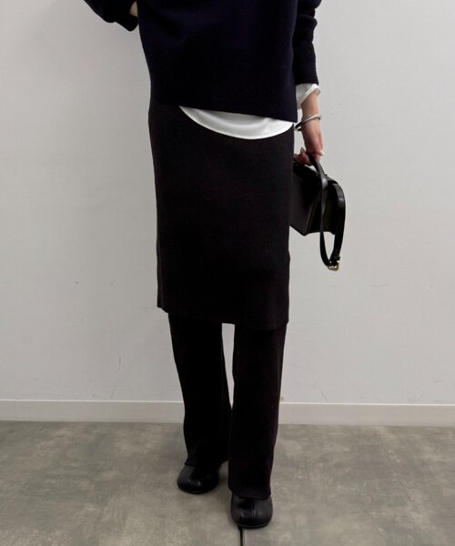LOUNGEDRESS（ラウンジドレス）の「ニットスカート+パンツセット（その他パンツ・レディース・ブラック/ベージュ・MEDIUM/SMALL）」の17枚目の写真