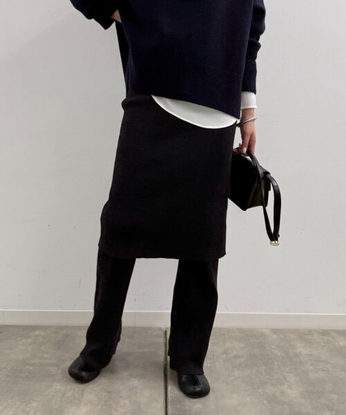 LOUNGEDRESS（ラウンジドレス）の「ニットスカート+パンツセット（その他パンツ・レディース・ブラック/ベージュ・MEDIUM/SMALL）」の18枚目の写真