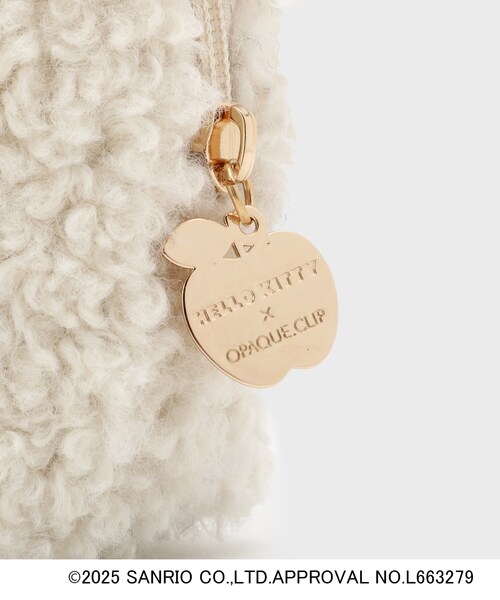 OPAQUE.CLIP（オペークドットクリップ）の「【ハローキティ】フェイス型ふわふわポーチ（ポーチ・レディース・オフホワイト/ブラウン系その他2/ブラック・00）」の8枚目の写真