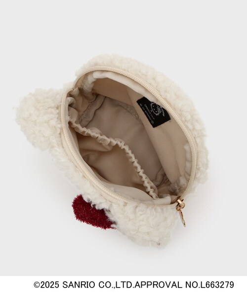 OPAQUE.CLIP（オペークドットクリップ）の「【ハローキティ】フェイス型ふわふわポーチ（ポーチ・レディース・オフホワイト/ブラウン系その他2/ブラック・00）」の9枚目の写真