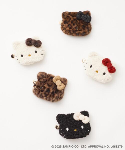 OPAQUE.CLIP（オペークドットクリップ）の「【ハローキティ】フェイス型ふわふわポーチ（ポーチ・レディース・オフホワイト/ブラウン系その他2/ブラック・00）」の10枚目の写真