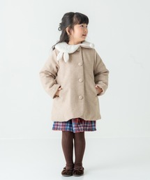la poche biscuit(ラポシェビスキュイ)のうさぎのノーカラーコート(ノーカラーコート)