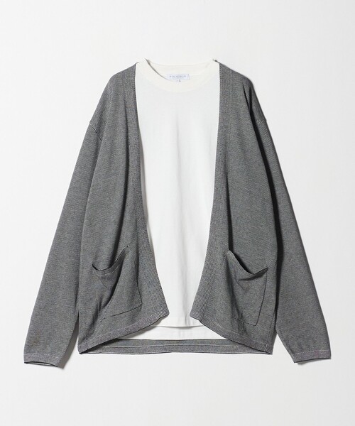 A DAY IN THE LIFE UNITED ARROWS(アデイインザライフユナイテッドアローズ)の「ハイゲージカーディガン+Tシャツ ブラック -セットアイテム・ハンドウォッシャブル-<A DAY IN THE LIFE>(カーディガン/ボレロ・メンズ・ブラック・L/M)」の1枚目の写真