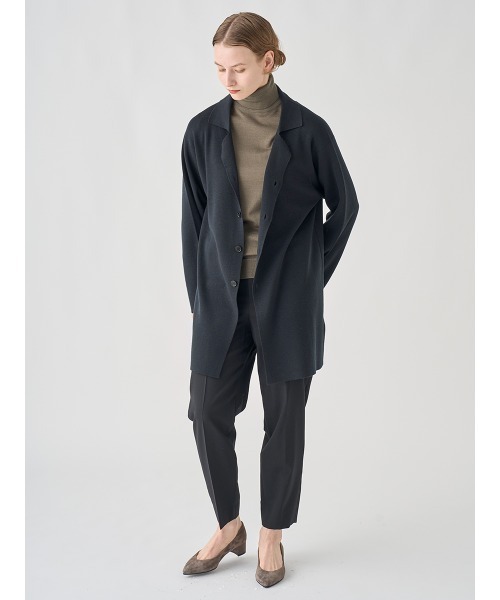 JOHN SMEDLEY（ジョンスメドレー）の「［UNISEX］ミラノリブ オープンカラー長袖ニットジャケット（ニット/セーター・メンズ・ブラック/チャコールグレー・L/M/S）」の18枚目の写真