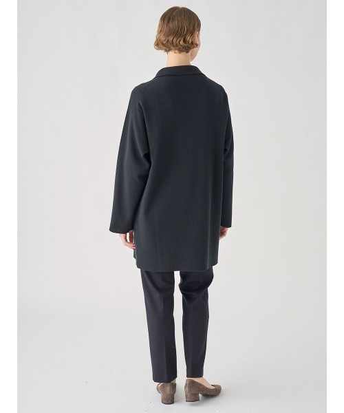 JOHN SMEDLEY（ジョンスメドレー）の「［UNISEX］ミラノリブ オープンカラー長袖ニットジャケット（ニット/セーター・メンズ・ブラック/チャコールグレー・L/M/S）」の3枚目の写真