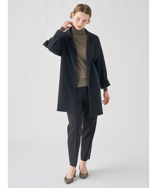 JOHN SMEDLEY（ジョンスメドレー）の「［UNISEX］ミラノリブ オープンカラー長袖ニットジャケット（ニット/セーター・メンズ・ブラック/チャコールグレー・L/M/S）」の7枚目の写真