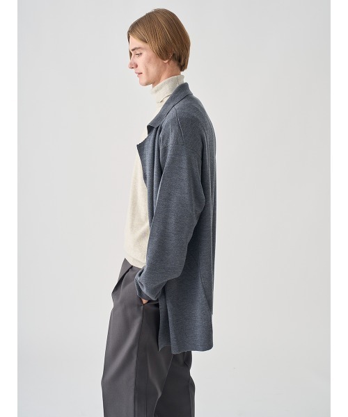 JOHN SMEDLEY（ジョンスメドレー）の「［UNISEX］ミラノリブ オープンカラー長袖ニットジャケット（ニット/セーター・メンズ・ブラック/チャコールグレー・L/M/S）」の10枚目の写真