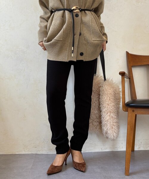 DouDou（ドゥドゥ）の「サイドファスナーレギンスパンツ（その他パンツ・レディース・ブラック/ベージュ・FREE/PS）」の9枚目の写真