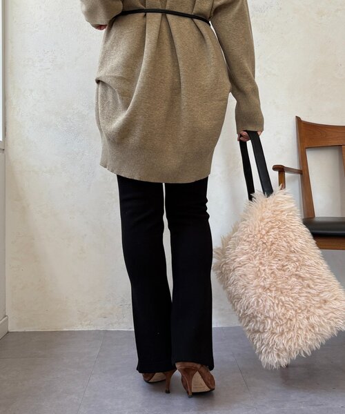 DouDou（ドゥドゥ）の「サイドファスナーレギンスパンツ（その他パンツ・レディース・ブラック/ベージュ・FREE/PS）」の12枚目の写真