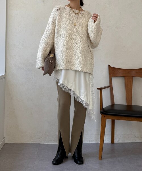 DouDou（ドゥドゥ）の「サイドファスナーレギンスパンツ（その他パンツ・レディース・ブラック/ベージュ・FREE/PS）」の13枚目の写真