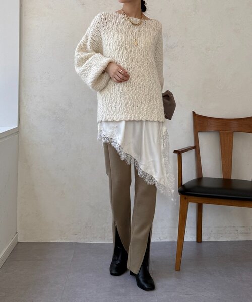 DouDou（ドゥドゥ）の「サイドファスナーレギンスパンツ（その他パンツ・レディース・ブラック/ベージュ・FREE/PS）」の14枚目の写真