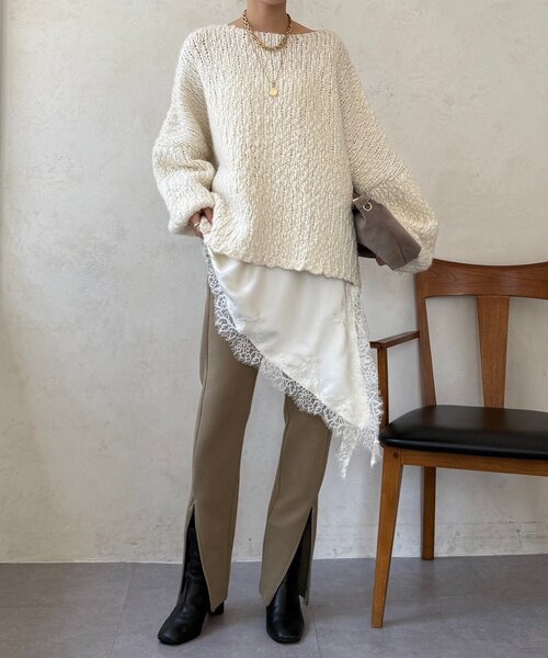 DouDou（ドゥドゥ）の「サイドファスナーレギンスパンツ（その他パンツ・レディース・ブラック/ベージュ・FREE/PS）」の15枚目の写真