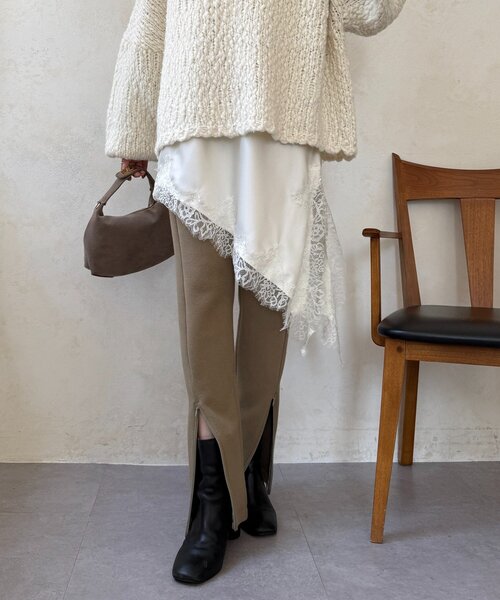 DouDou（ドゥドゥ）の「サイドファスナーレギンスパンツ（その他パンツ・レディース・ブラック/ベージュ・FREE/PS）」の18枚目の写真