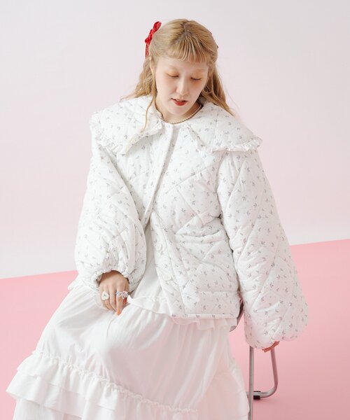 Amフリル中綿ブルゾン(ダウンジャケット/コート)|w closet(ダブル Amフリル中綿ブルゾン(ダウンジャケット/コート)|w closet(ダブル