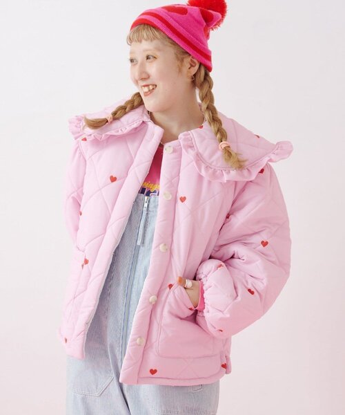 Amフリル中綿ブルゾン（ダウンジャケット/コート）｜w closet（ダブル